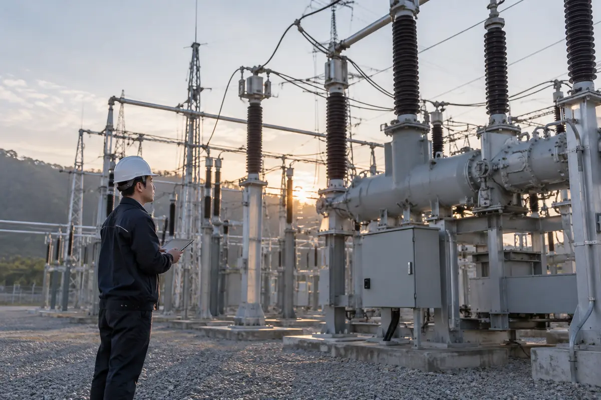 Electrical equipment at a power substation