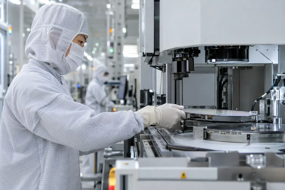 Semiconductor packaging equipment in a cleanroom
