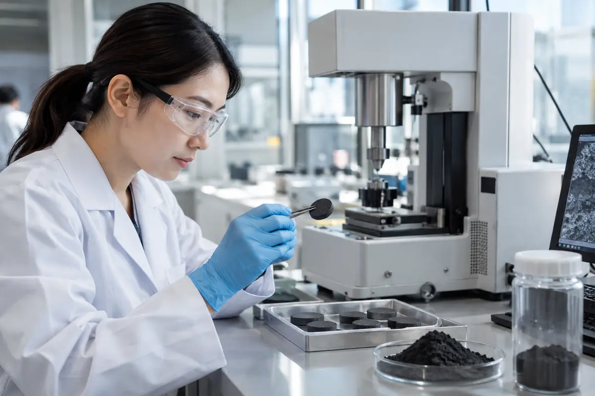 Battery material testing equipment in a laboratory